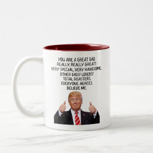 Jij bent een geweldige vader Trump Tweekleurige Koffiemok