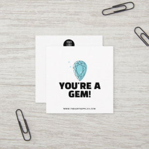 Jij Bent Een Juweel Bedankkaart Sieraden Korting Vierkante Visitekaartje