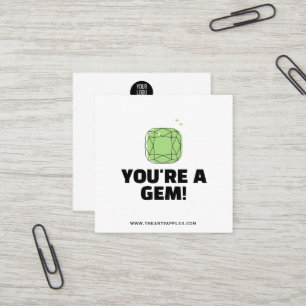 Jij Bent Een Juweel Bedankkaart Sieraden Korting Vierkante Visitekaartje