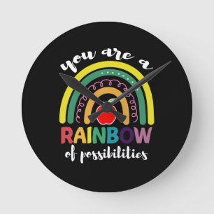Jij Bent Een Regenboog Van Mogelijkheden Leraar Ronde Klok