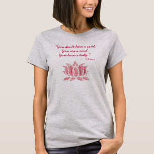 "Jij bent een ziel" Lotus Flower Red T-shirt