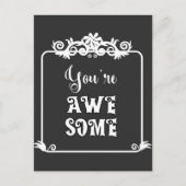 Jij bent geweldig bord ansichtkaart briefkaart (Voorkant)