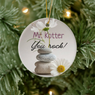 Jij bent geweldig! Kerstcadeau voor leraar aardrij Keramisch Ornament