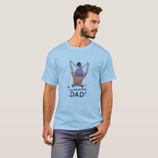 Jij bent geweldig papa Heren Basic T-shirt (Voorkant volledig)
