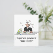 Jij bent gewoon de Beste .Persoonlijke tekst Briefkaart (Staand voorkant)