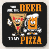 Jij bent het bier van mijn pizza bier onderzetter (Voorkant)