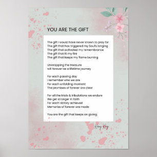 Jij bent het geschenk - Zelfliefde Inspirerend ged Poster