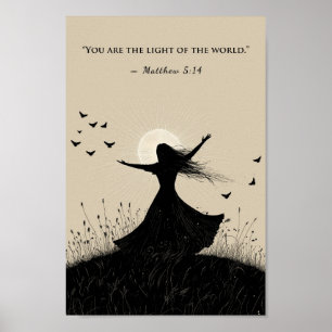 Jij Bent Het Licht van de Wereld Mattheüs 5:14 Bij Poster