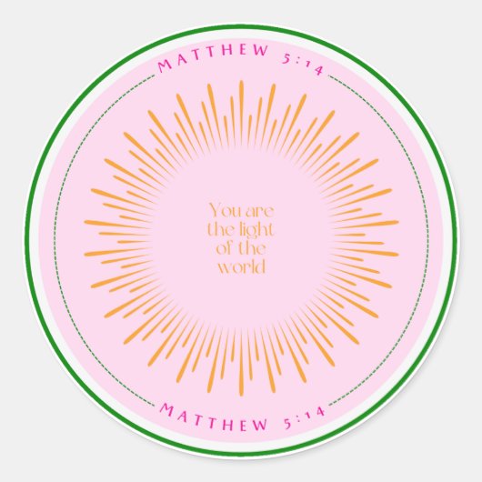 Jij bent het licht van de wereld sticker (Voorkant)