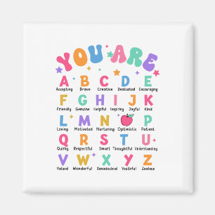 Jij Bent Letters Alfabet Leer Abcs Inspiratie Te Magneet