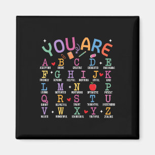 Jij Bent Letters Alfabet Leer Abcs Inspiratie Te Magneet