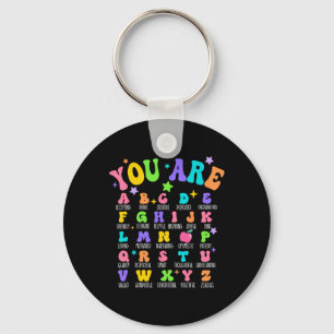 Jij Bent Letters Alfabet Leer Abcs Inspiratie Te Sleutelhanger