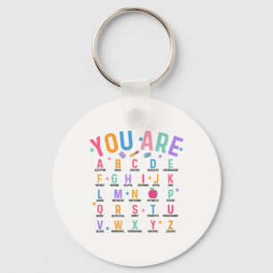 Jij Bent Letters Alfabet Leer Abcs Inspiratie Te Sleutelhanger