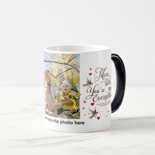 Jij bent mijn alles - gepersonaliseerde morphing-M Magische Mok (Voorkant rechts)