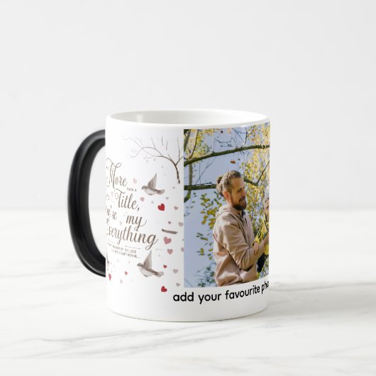 Jij bent mijn alles - gepersonaliseerde morphing-M Magische Mok (Voorkant links)