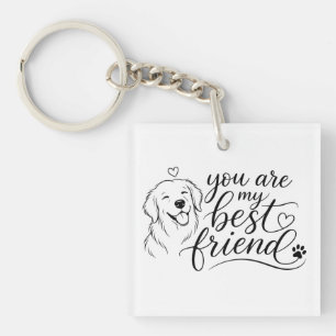 Jij Bent Mijn Beste Vriend Hond Ontwerp Sleutelhanger
