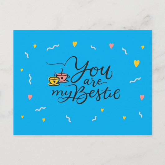 Jij Bent Mijn Beste Vriendin - BFF Ansichtkaart Briefkaart (Voorkant)