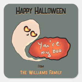 Jij bent mijn boek | Schattigee Halloween Vierkante Sticker