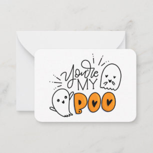 Jij bent mijn Boo cadeau bijsluiters Notitiekaartje