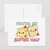 Jij Bent Mijn Boter Halve Grap Briefkaart (Voorkant / Achterkant)