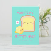 Jij Bent Mijn Boterhelft - Grappige Puns Kaart (Staand voorkant)