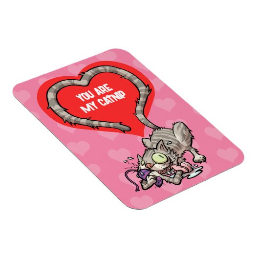 Jij bent mijn Catnip Funny Valentijns's Cat Cartoo Magneet (Rechterzijde)