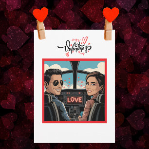 Jij bent mijn copiloot voor het leven,Valentijnsda Feestdagenkaart