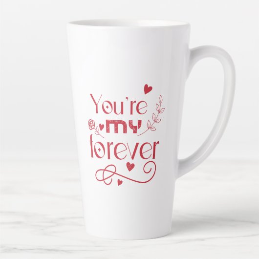 Jij bent mijn eeuwig Valentijnsdag cadeau Latte Mok (Rechts)