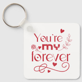 Jij bent mijn eeuwige Valentijnsdag Metal Square Sleutelhanger