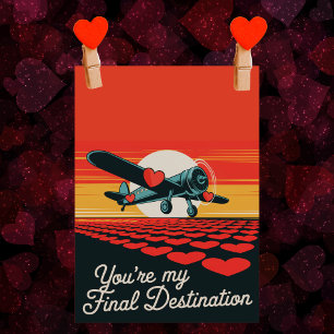 Jij bent mijn Eindbestemming, Vintage Valentijnsda Feestdagenkaart