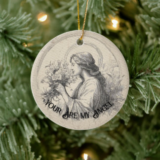Jij Bent Mijn Engel Vintage Kerst Persoonlijk Keramisch Ornament