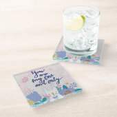 Jij bent mijn enige... glazen onderzetter (Schuin)