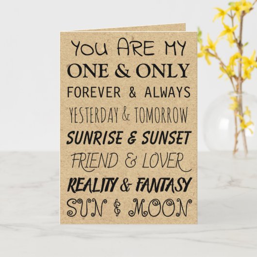 Jij bent mijn enige... | Romantische kaart (Gele Bloem)