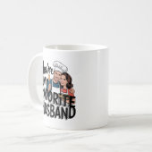 Jij bent mijn favoriete man, grappige quote koffiemok (Voorkant links)