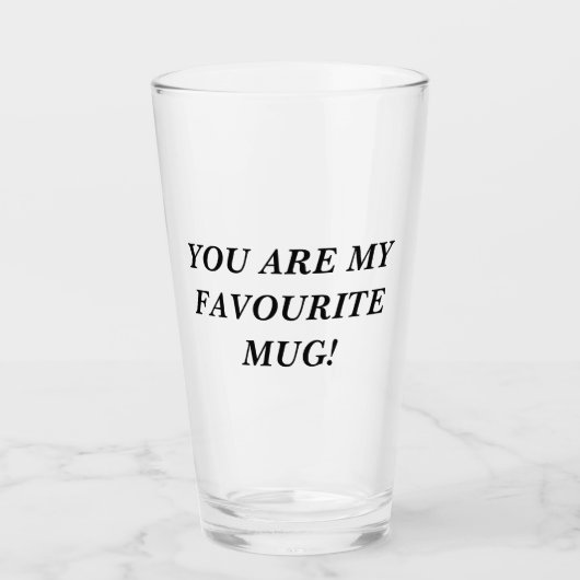 Jij bent mijn favoriete MOK! Glas (Voorkant)