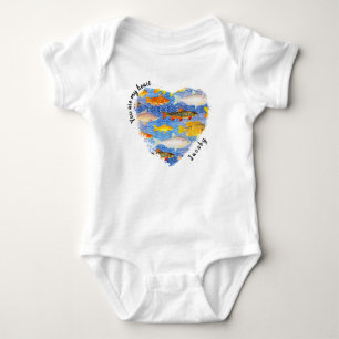 Jij bent mijn hart. . .Colorful School of Fish Romper