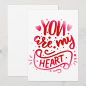 "Jij bent mijn hart: een Kaart van liefde" (Voorkant / Achterkant)