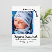 Jij bent mijn hart. . . Geboorteaankondiging Kaart (Staand voorkant)