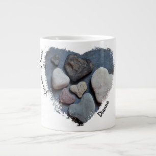 Jij bent mijn hart. . . Heart Shaped Rocks Extra Grote Beker