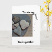 Jij bent mijn hart. . . Heart Shaped Rocks Kaart (Gele Bloem)