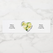 Jij bent mijn hart. . . White Annabelle Hydrangeas Waterfles Etiket (Enkel label)