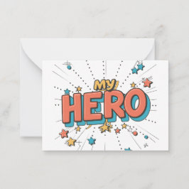 Jij bent mijn held notitiekaartje