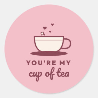 Jij Bent Mijn Kopje Thee Valentijnsdag Thee Liefhe Ronde Sticker