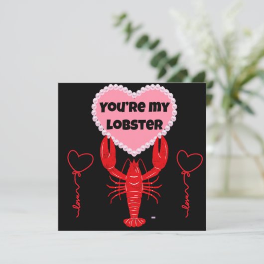 Jij bent mijn kreeft Grappige verjaardagskaart Kaart (Staand voorkant)