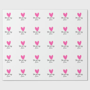 jij bent mijn liefde roze rode hart waterverf kidr cadeaupapier