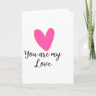 jij bent mijn liefde roze rode hart waterverf kidr kaart