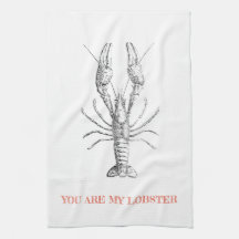 "Jij bent mijn Lobster" Novelty Kitchen Tea Towel