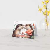 Jij Bent Mijn Otterhelft Otter Zoenen Valentijn Kaart (Gele Bloem)