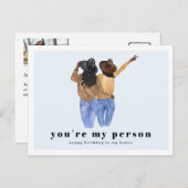 Jij bent mijn persoon | Beste vriend verjaardag Briefkaart (Voorkant / Achterkant)