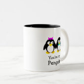 Jij bent mijn pinguïn tweekleurige koffiemok (Voorkant rechts)